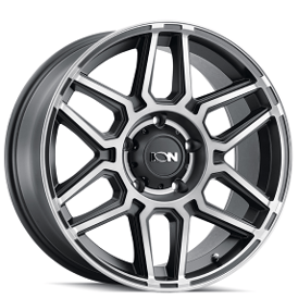 17" Ion Alloy Wheels 146 Black with Machined Dark Tint Off-Road Rims