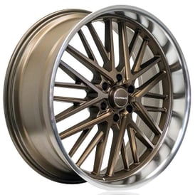 24" Staggered Corsart Wheels R506 Kingpin 6 Matte Bronze with Diamond Cut Lip Rims