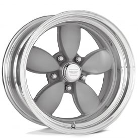 17" Staggered American Racing Wheels Vintage VN402 Classic 200S Two-Piece Vintage Silver Center with Polished Barrel Rims