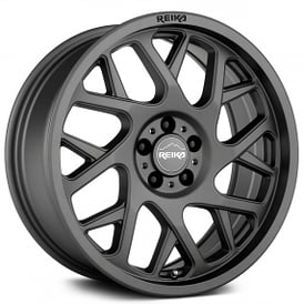 17" Reika Wheels Detour R25 Slate Gray Flow Formed Crossover Rims