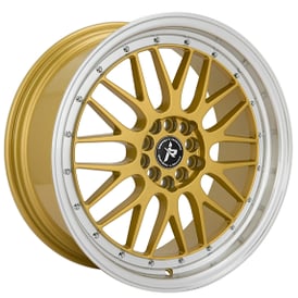 17" Impact Racing Wheels 505 Gold with Machined Lip Rims