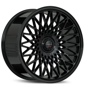 20" Koko Kuture Wheels Classica Gloss Black Flow Formed Spindle Cap Rims