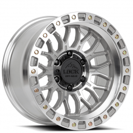 20" Lock Off-Road Wheels Combat Machined with Clear Coat Rims