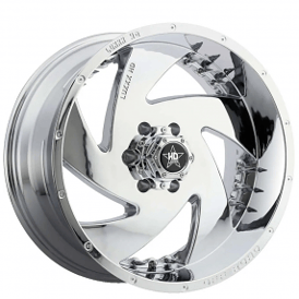 22" Luxxx HD Wheels LHD6 Chrome with Chrome Spike Rivets Off-Road Rims
