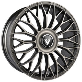 22" Vertini Wheels VL-1 Brushed Dual Gunmetal Floating Cap Flow Formed Rims 