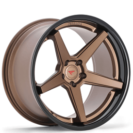 22" Ferrada Wheels FR3 Matte Bronze with Gloss Black Lip Rims