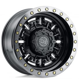 17" Black Rhino Wheels Abrams Gloss Gunblack with Machined Dark Tint Lip Off-Road Rims 