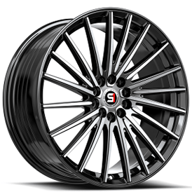 17" SPEC-1 Wheels SP-68 Gloss Black with Machined Rims 