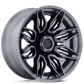 20" Fuel Wheels FC404 Mutiny Gloss Black with Brushed Dark Tint 8-Lug Off-Road Fusion Forged Rims