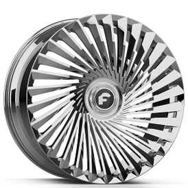22" Forgiato Wheels Twisted Trimestre-M High Polished XL Floating Caps Forged Rims 