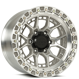 20" Lock Off-Road Wheels Commando Machined with Clear Coat Rims