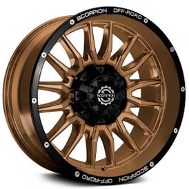 20" Scorpion Wheels Striker Matte Bronze Milled Off-Road Rims
