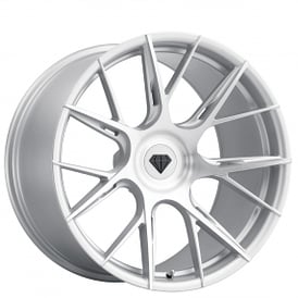 19" Blaque Diamond Wheels BD-F18 Brushed Silver Flow Forged Rims 