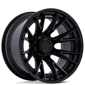 24" Fuel Wheels FC402 Catalyst Matte Black with Gloss Black Lip 8-Lug Off-Road Fusion Forged Rims