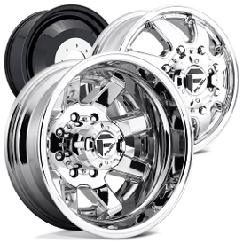 20" Fuel Wheels D536 Maverick Dually 8-LUG Chrome Plated Off-Road Rims