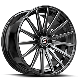 20" SPEC-1 Wheels SP-69 Gloss Black with Milled Rims 