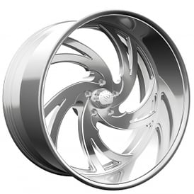 26" Snyper Forged Wheels Isolator Polished Monoblock Forged Rims 