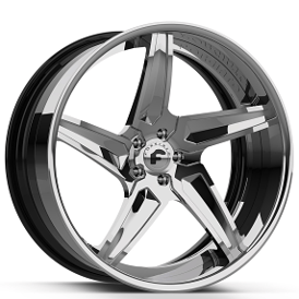 21" Forgiato Wheels G-Code ECL Chrome with Black Inner Forged Rims 