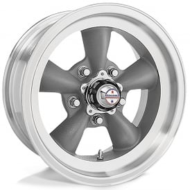 15" American Racing Wheels Vintage VN105 Torq Thrust D Torq Thrust Gray with Machined Lip Rims