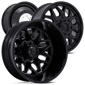 22" Fuel Wheels D871 Flux Dually Blackout Off-Road Rims
