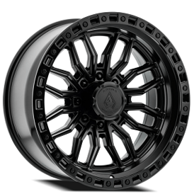 20" Arena Wheel Co A109 Hustle Satin Black Center with Gloss Black Lip 8-Lug Off-Road Rims 