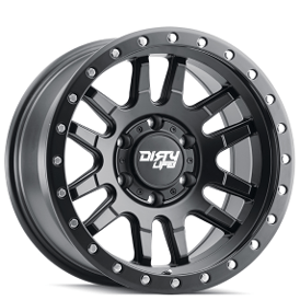 17" Dirty Life Wheels Canyon Pro 9309 Matte Black with Black Lip Off-Road Rims