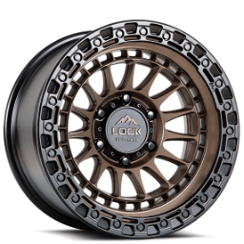 17" Lock Off-Road Wheels Mojave Matte Bronze with Matte Black Ring Rims