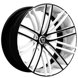 19" Lexani Forged Wheels LZ-723 Gloss White with Black Accents Rims