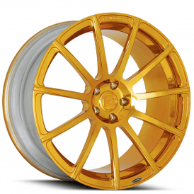 24" Forgiato Wheels Undice-M Gold over Chrome Forged Rims