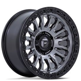 17" Fuel Wheels FC857 Rincon SBL Matte Gunmetal with Black Lip Off-Road Rims