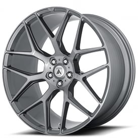 22" Staggered Asanti Wheels ABL-27 Dynasty Titanium Brushed Rims 