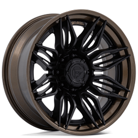 22" Fuel Wheels FC404 Mutiny Matte Black with Gloss Bronze Lip 8-Lug Off-Road Fusion Forged Rims