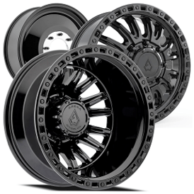 22" Arena Wheel Co A103 Mission Dually Gloss Black Off-Road Rims 