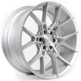 22" Select Precision Alloys Wheels S102 Alpine Gloss Silver Brushed 6-Lug Rims  