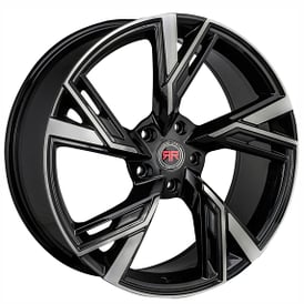 17" Revolution Racing Wheels RR25 Black Machined Rims