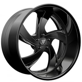 24" Snyper Forged Wheels Maxxim Full Black Monoblock Forged Rims 
