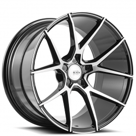 21" Savini Wheels Black Di Forza BM14 Machined Black Rims