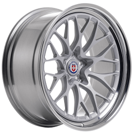 22" HRE Wheels 520 Gloss Silver with Polished Clear Barrel Forged Rims