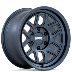 17" KMC Wheels KM446 Mesa Metallic Blue Off-Road Monoblack Forged Rims