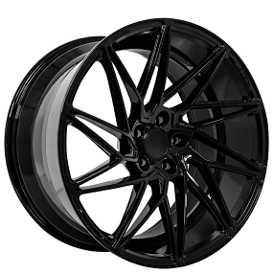 20x9/10.5" Ace Alloy Driven D716 Custom Gloss Black True Directional Wheels (Blank) 