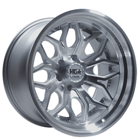 20" Luxxx HD Wheels LHD PRO5 Gloss Silver Machined Face with Machined Lip Off-Road Rims