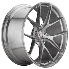 22" Staggered HRE Wheels P101 Brushed Dark Clear Monoblock Forged Rims