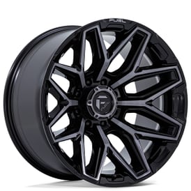 20" Fuel Wheels FC854 Flux 8 Gloss Black Brushed with Gray Tint Off-Road Rims