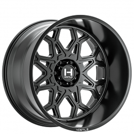 20" Hostile Wheels H132 Anvil Satin Black Off-Road Rims