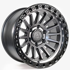 20" Arena Wheel Co A101 Mesa Gunmetal Center with Satin Black Lip Off-Road Rims  