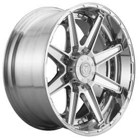 20" HRE Wheels HD188 Two-Tone Polished Clear with Brushed Face Center and Polished Clear Barrel in Machined Lip Forged Rims
