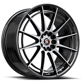18" SPEC-1 Wheels SP-64 Gloss Black with Machined Rims 