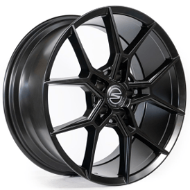 20" Staggered Select Precision Alloys Wheels S102 Alpine Satin Black Rims  