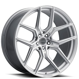 22" MV Forged Wheels MVF-5 Diamond Silver Flow Form Rims 