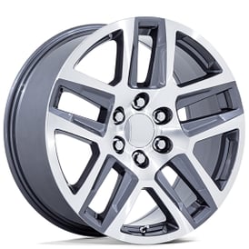 22" Performance Replicas Wheels PR203 Gunmetal Machined Rims